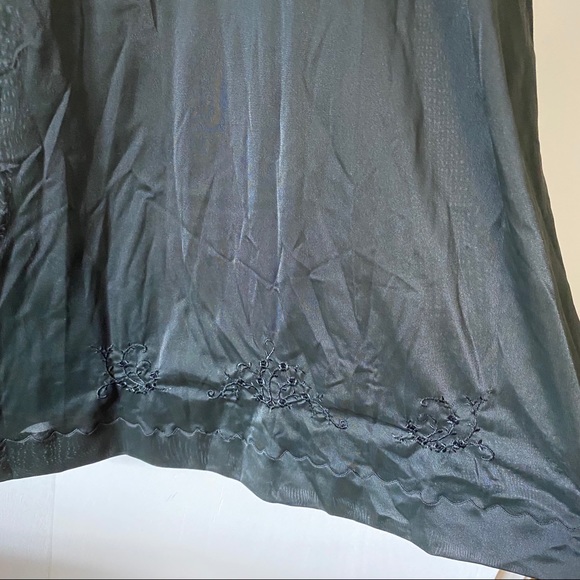 Vintage Black Lingerie Embroidered Slip Dress - Picture 7 of 11